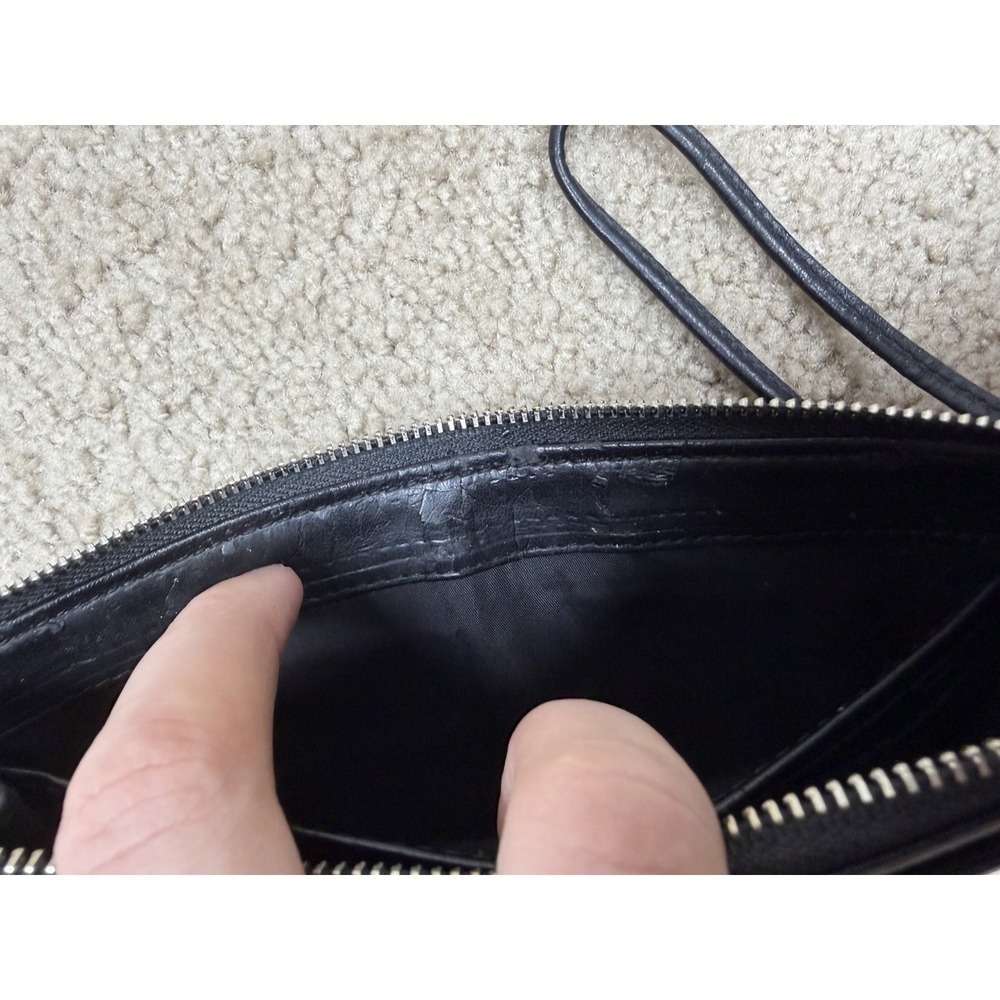 Coach Ashley Zip Wristlet Wallet Black Leather - Picture 4 of 9